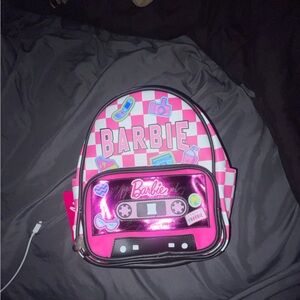 Barbie Pink and White Checkered Backpack